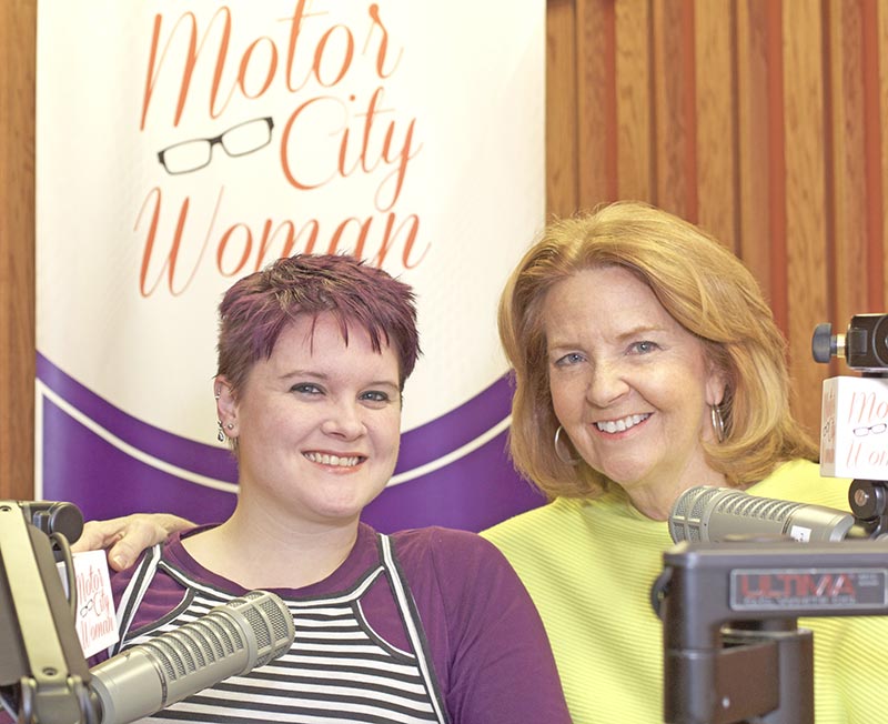 Anne and Monica Doyle in the Motor City Woman recording studio
