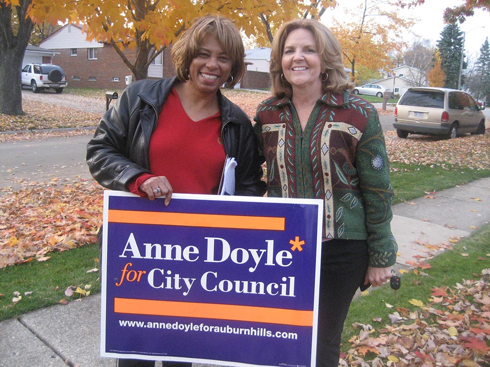 Campaigning with former Southfield Mayor and US Representative Brenda Lawrence